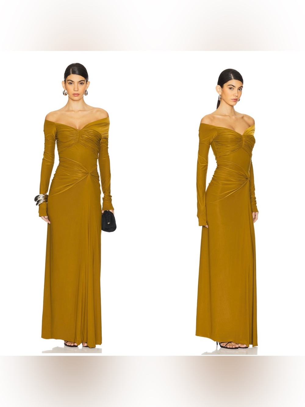 NWT DEME By Gabriella Connie gown in mustard